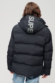 Superdry Blue Hooded Boxy Puffer Jacket - Image 2 of 3