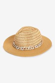 Natural Panama Hat With Chain - Image 5 of 5