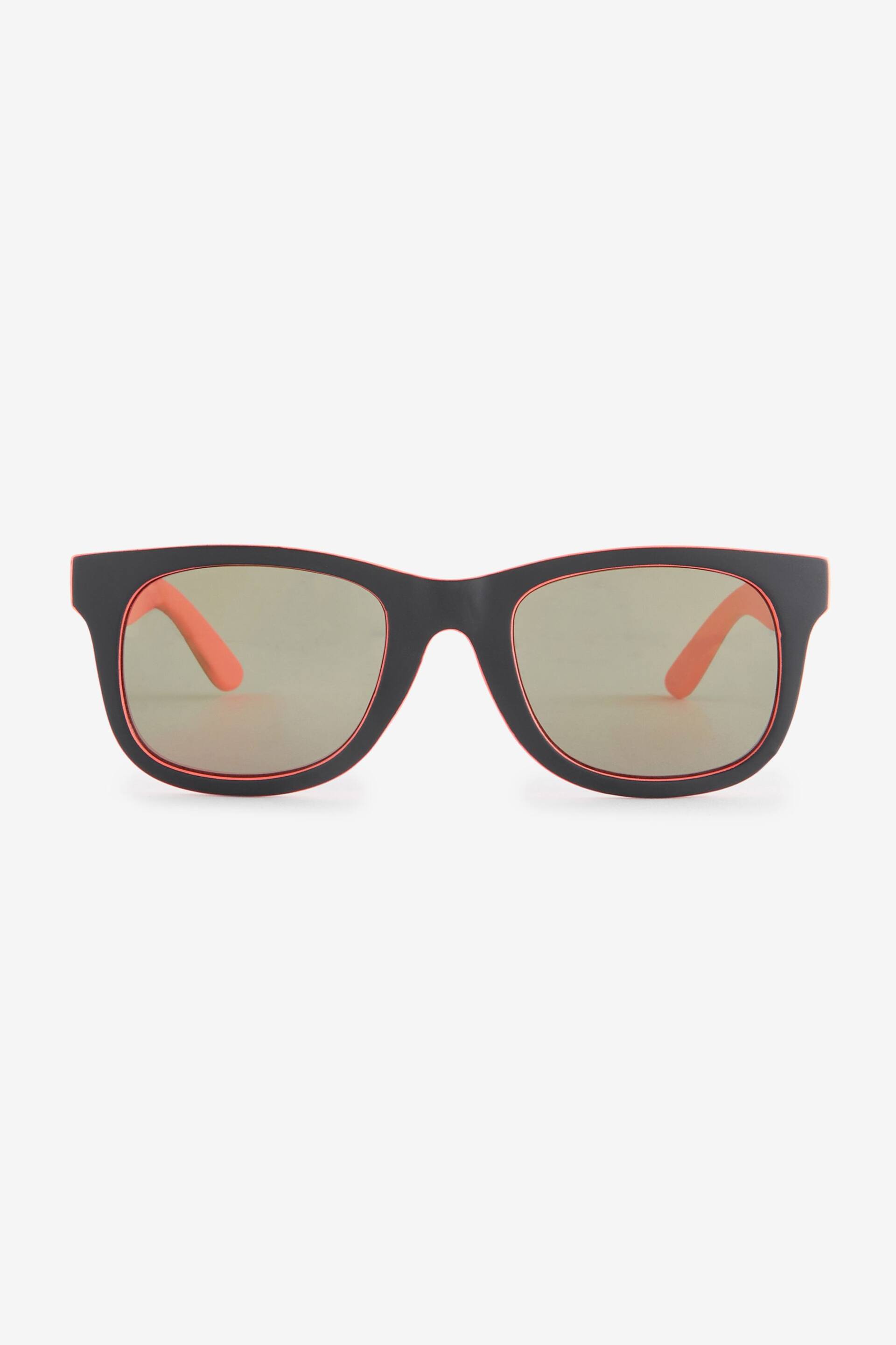 Black/Coral Preppy Sunglasses - Image 2 of 3