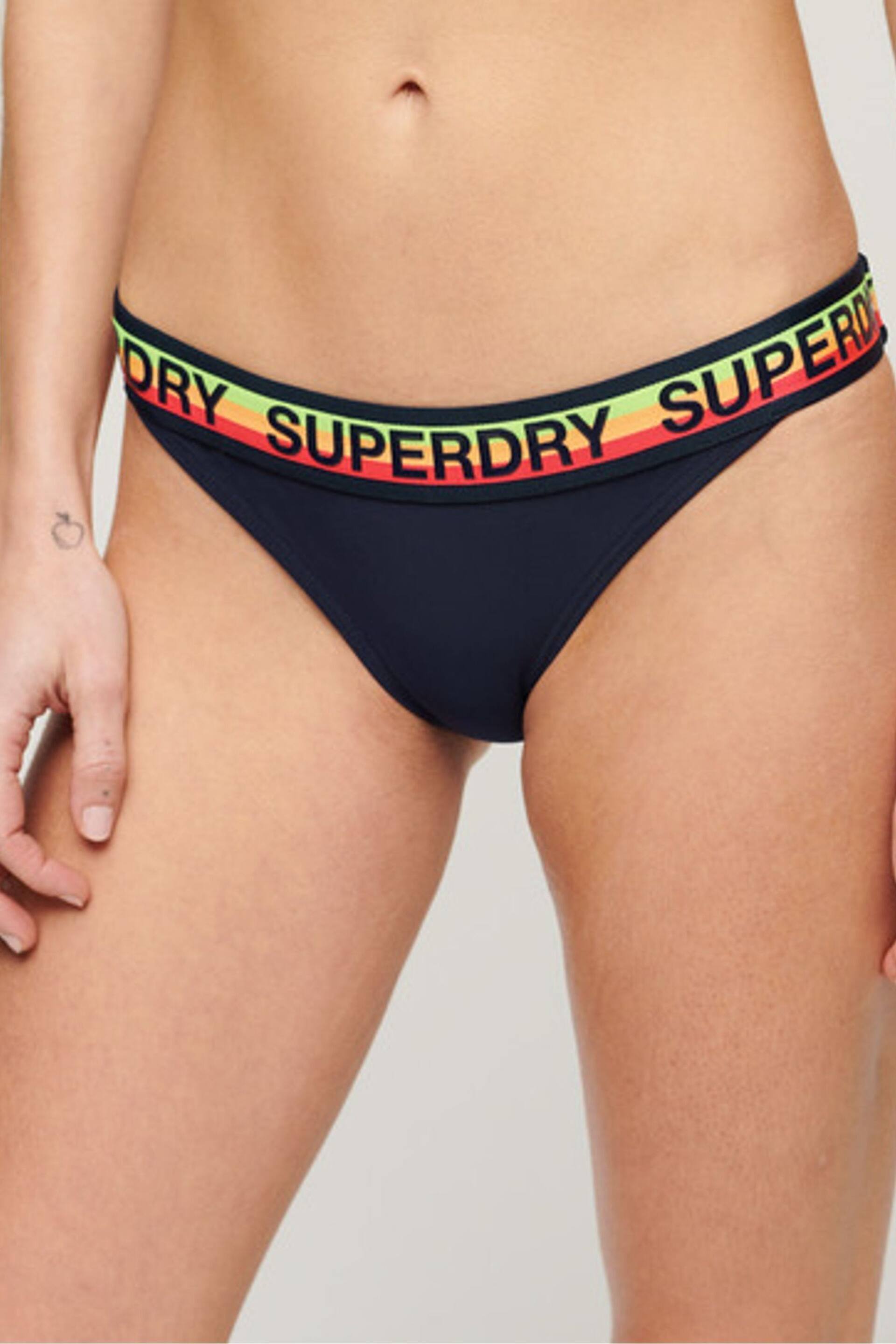 Superdry Blue Logo Classic Bikini Bottoms - Image 4 of 6