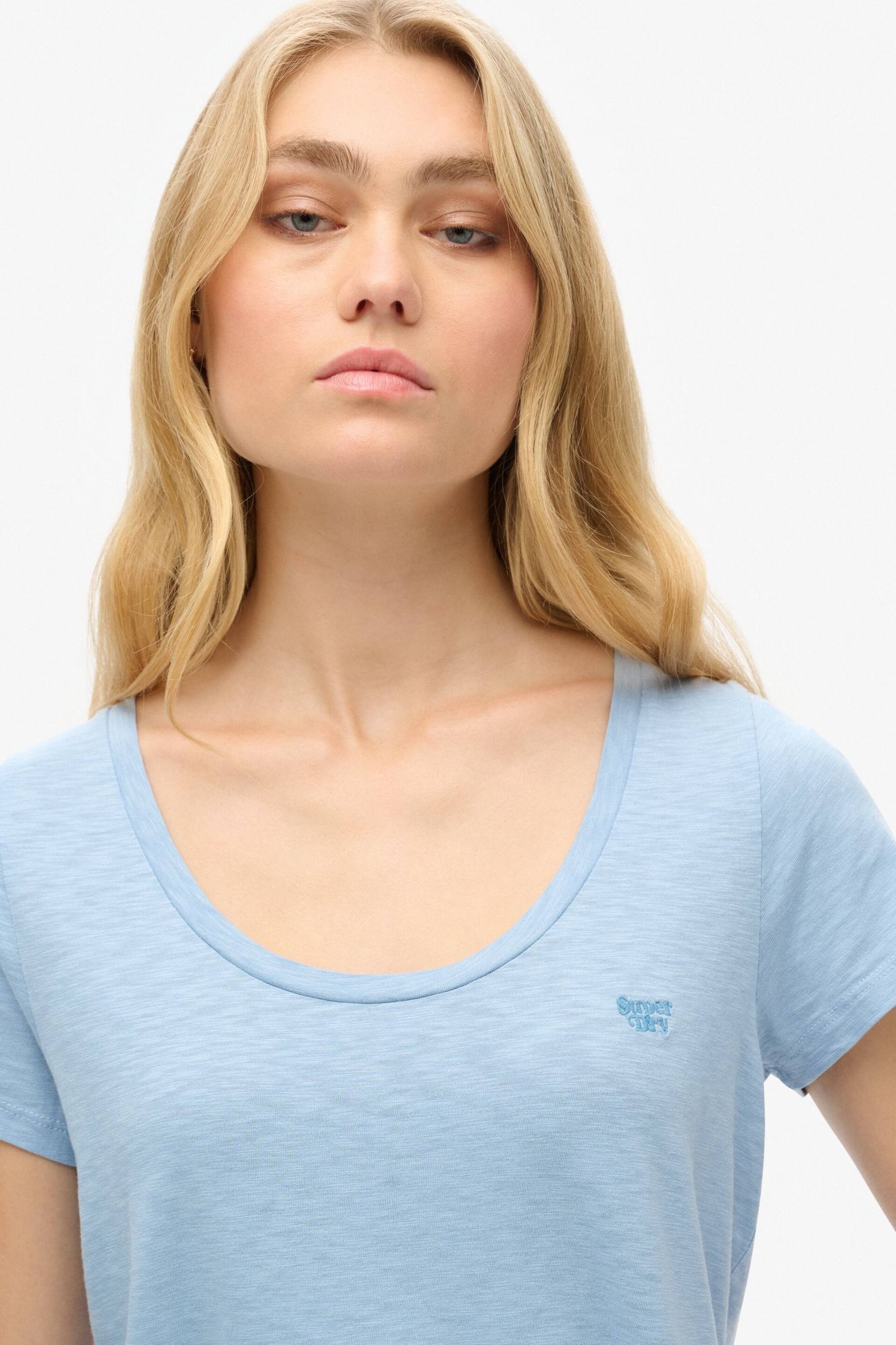 Superdry Light Blue Essential Logo 90s T-Shirt - Image 3 of 6