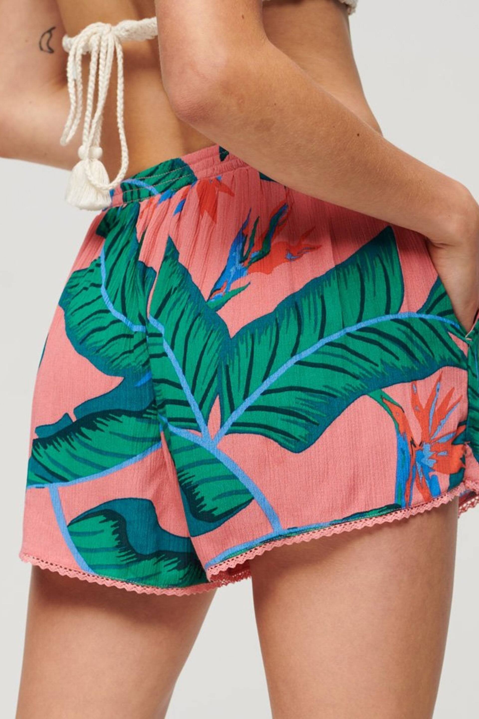 Superdry Pink Beach Shorts - Image 2 of 7