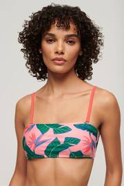 Superdry Pink Tropical Bandeau Bikini Top - Image 2 of 7