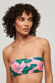 Superdry Pink Tropical Bandeau Bikini Top - Image 4 of 7