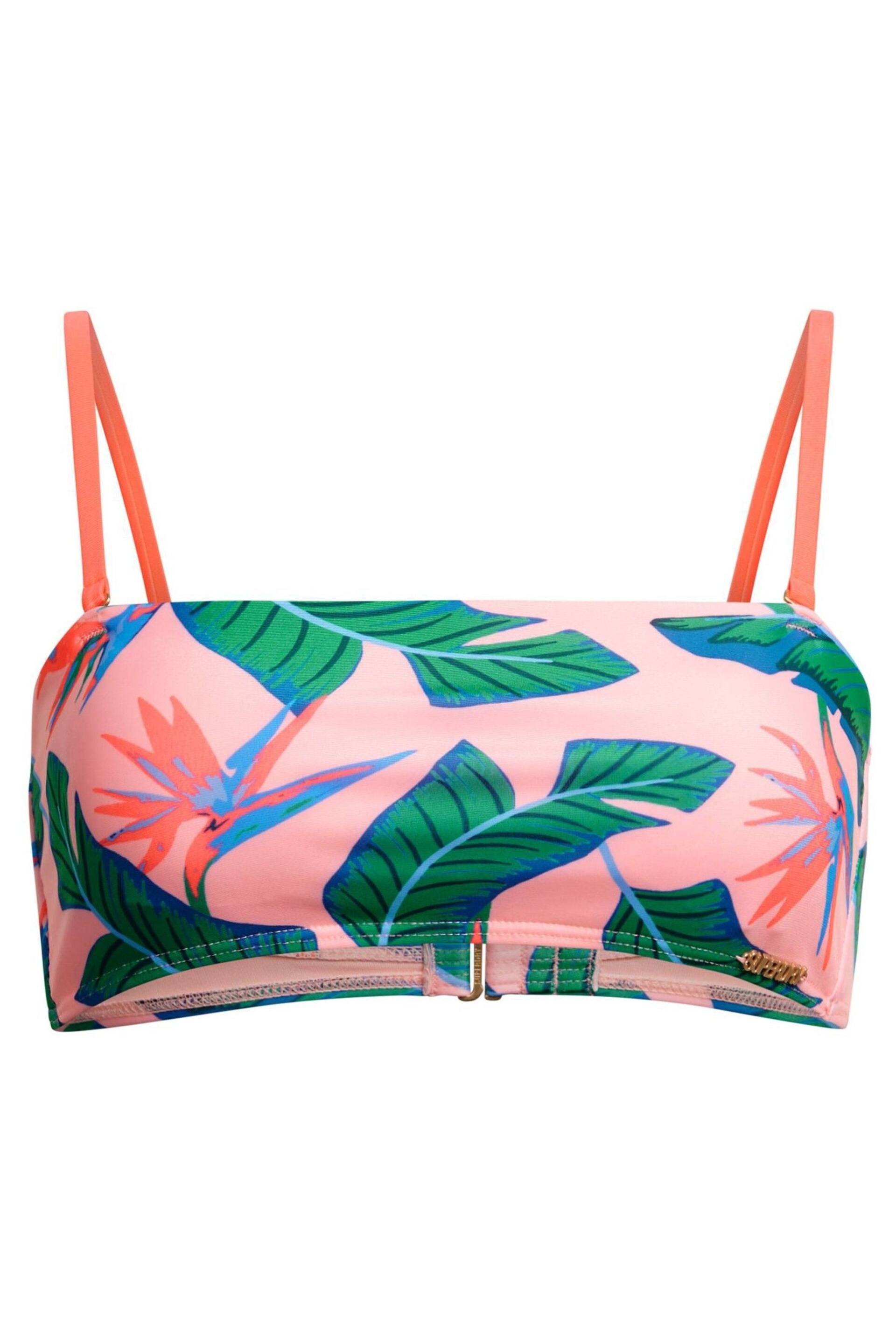 Superdry Pink Tropical Bandeau Bikini Top - Image 7 of 7
