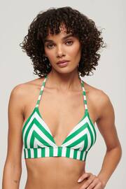 Superdry Green Stripe Triangle Bikini Top - Image 4 of 5