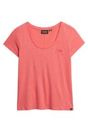 Superdry Orange Scoop Neck T-shirt - Image 3 of 6