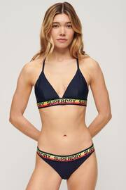 Superdry Blue Logo Triangle Bikini Top - Image 3 of 5