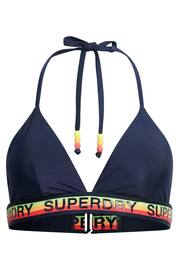 Superdry Blue Logo Triangle Bikini Top - Image 5 of 5