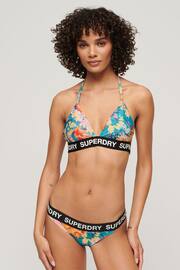 Superdry Blue Logo Triangle Bikini Top - Image 4 of 5