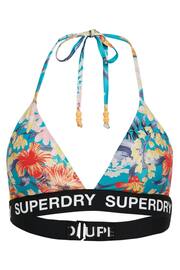 Superdry Blue Logo Triangle Bikini Top - Image 5 of 5