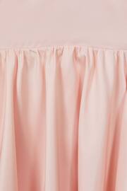 Reiss Pink Toby Junior Puff Sleeve Ruffle Mini Dress - Image 7 of 7