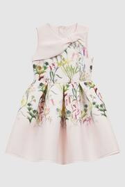 Reiss Green Emily Junior Scuba Floral Printed Dress - Image 1 of 5