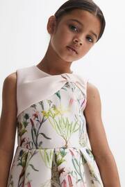 Reiss Green Emily Junior Scuba Floral Printed Dress - Image 4 of 5