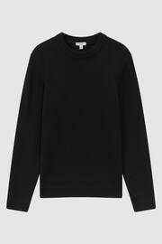 Reiss Black Avons Wool Blend Crew Neck Jumper - Image 2 of 6