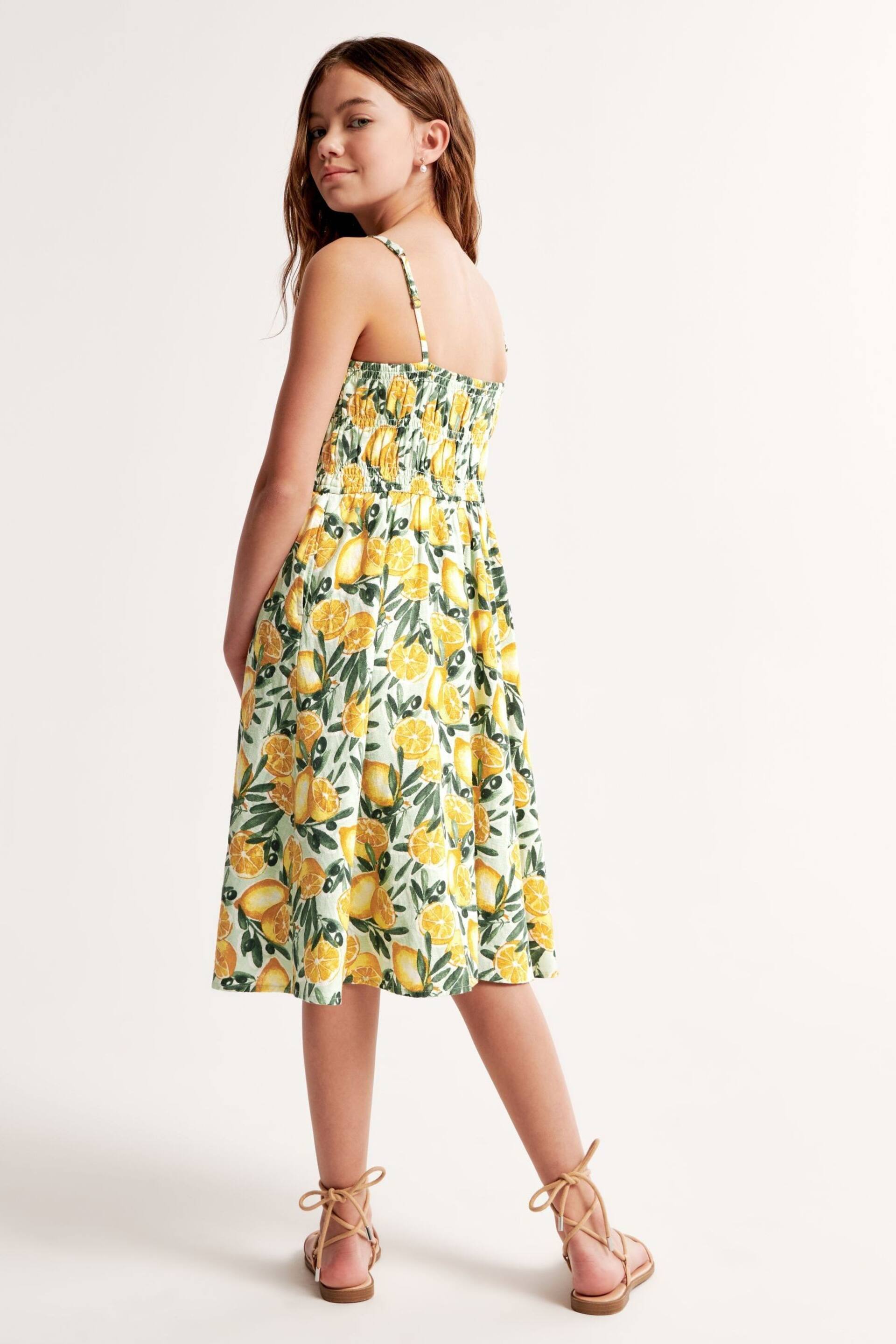 Abercrombie & Fitch Yellow Lemon Print Maxi Dress - Image 2 of 6