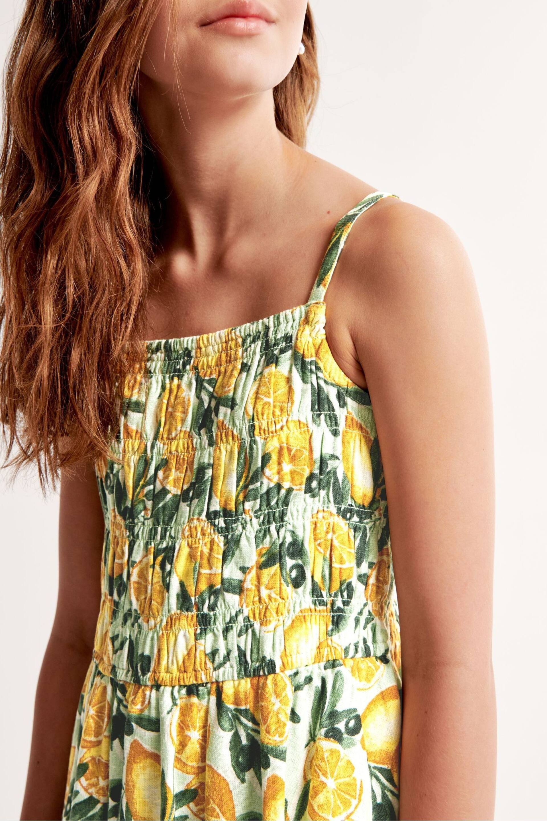 Abercrombie & Fitch Yellow Lemon Print Maxi Dress - Image 4 of 6