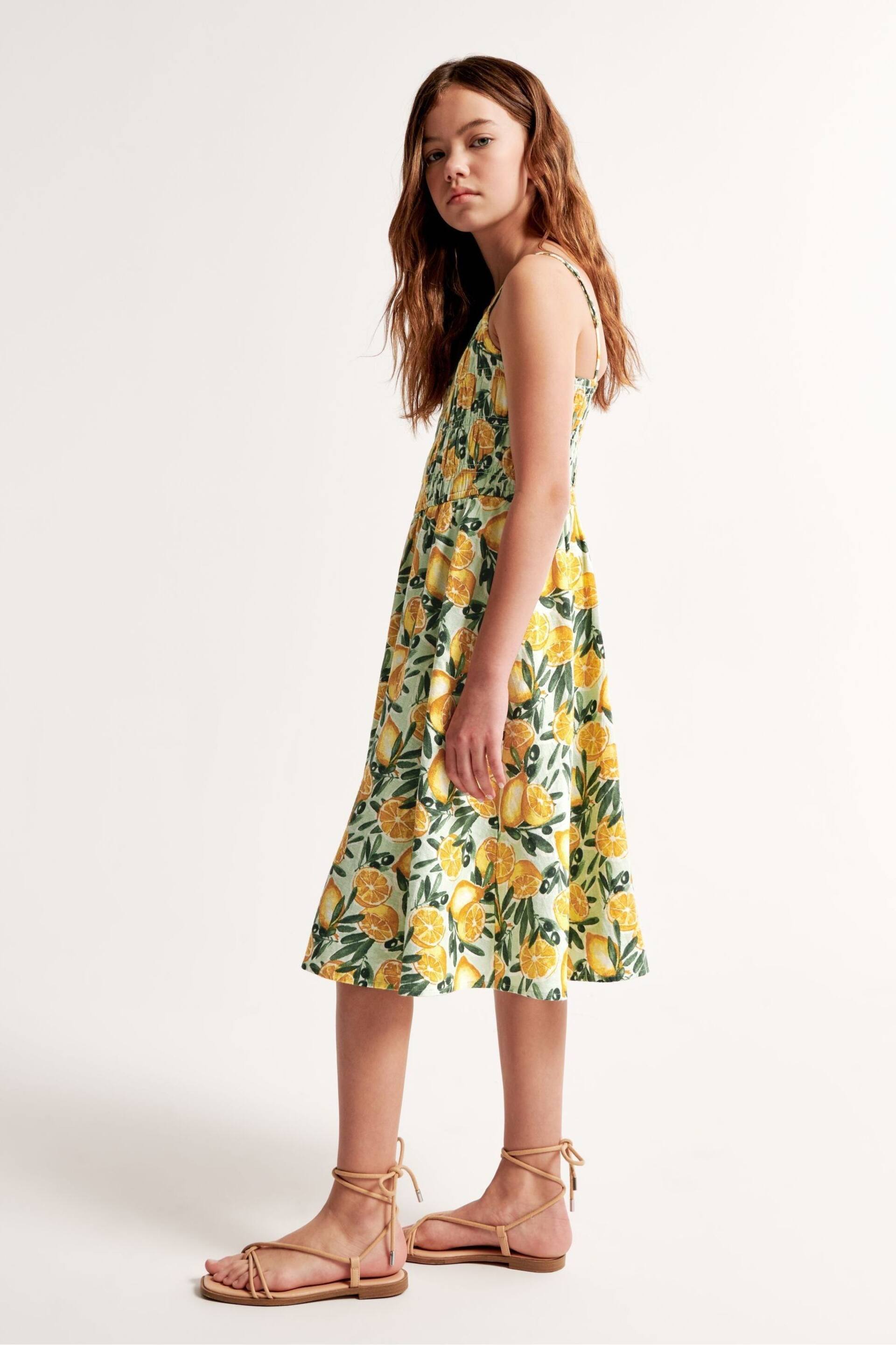 Abercrombie & Fitch Yellow Lemon Print Maxi Dress - Image 5 of 6