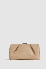 Reiss Natural Madison Woven Clutch Bag - Image 1 of 5