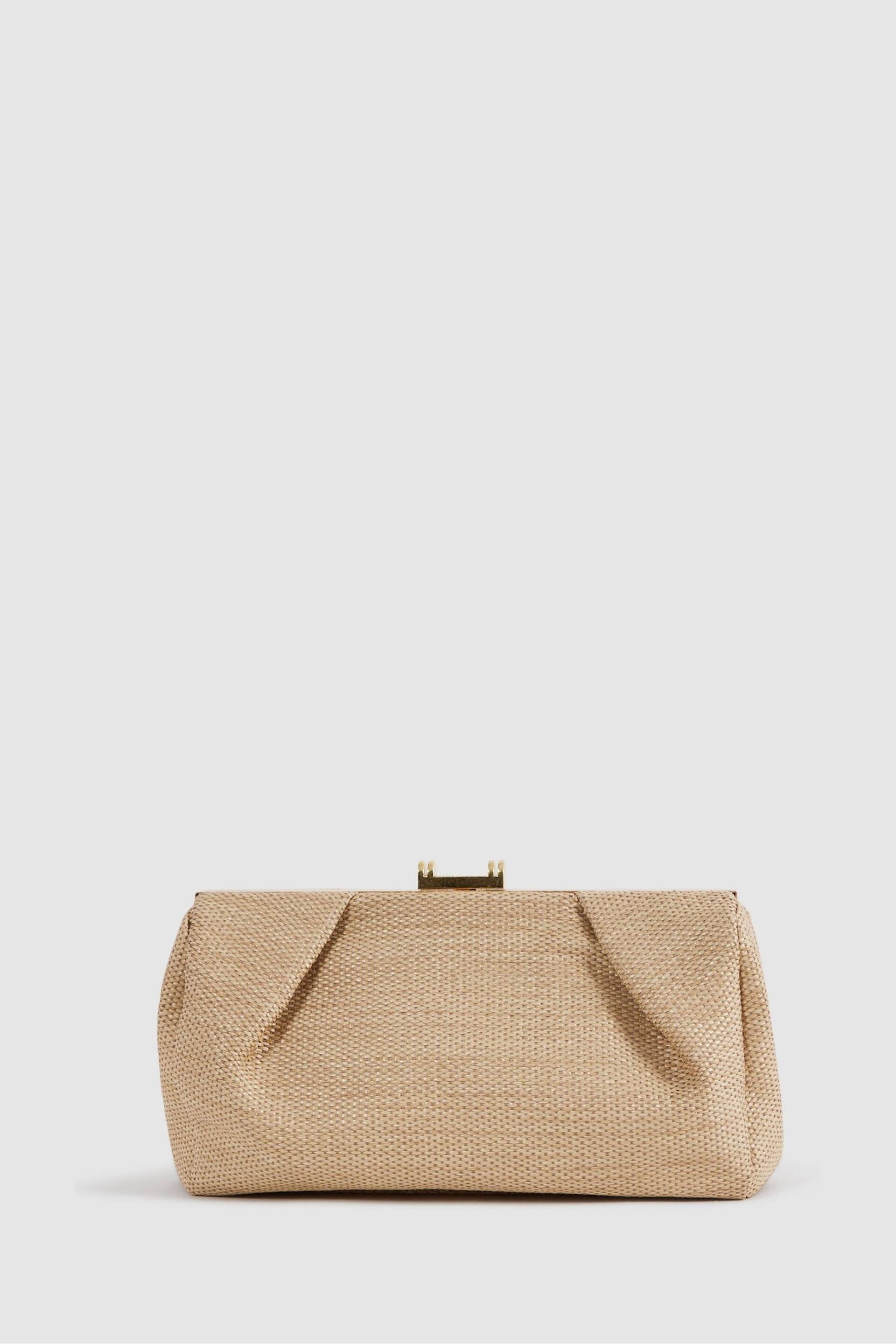 Reiss Natural Madison Woven Clutch Bag - Image 3 of 5