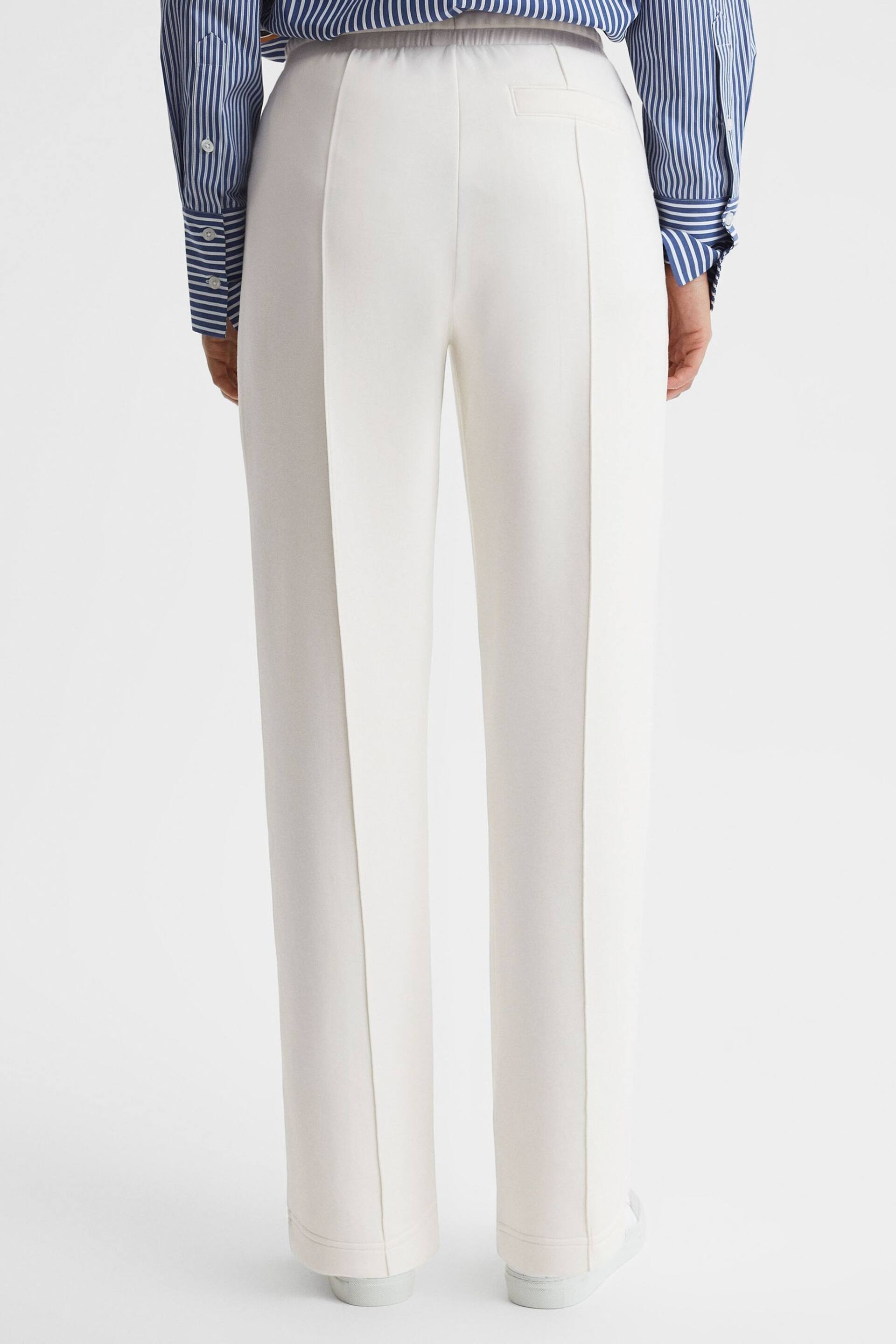 Reiss Ivory Jemma Drawstring Wide Leg Joggers - Image 5 of 5