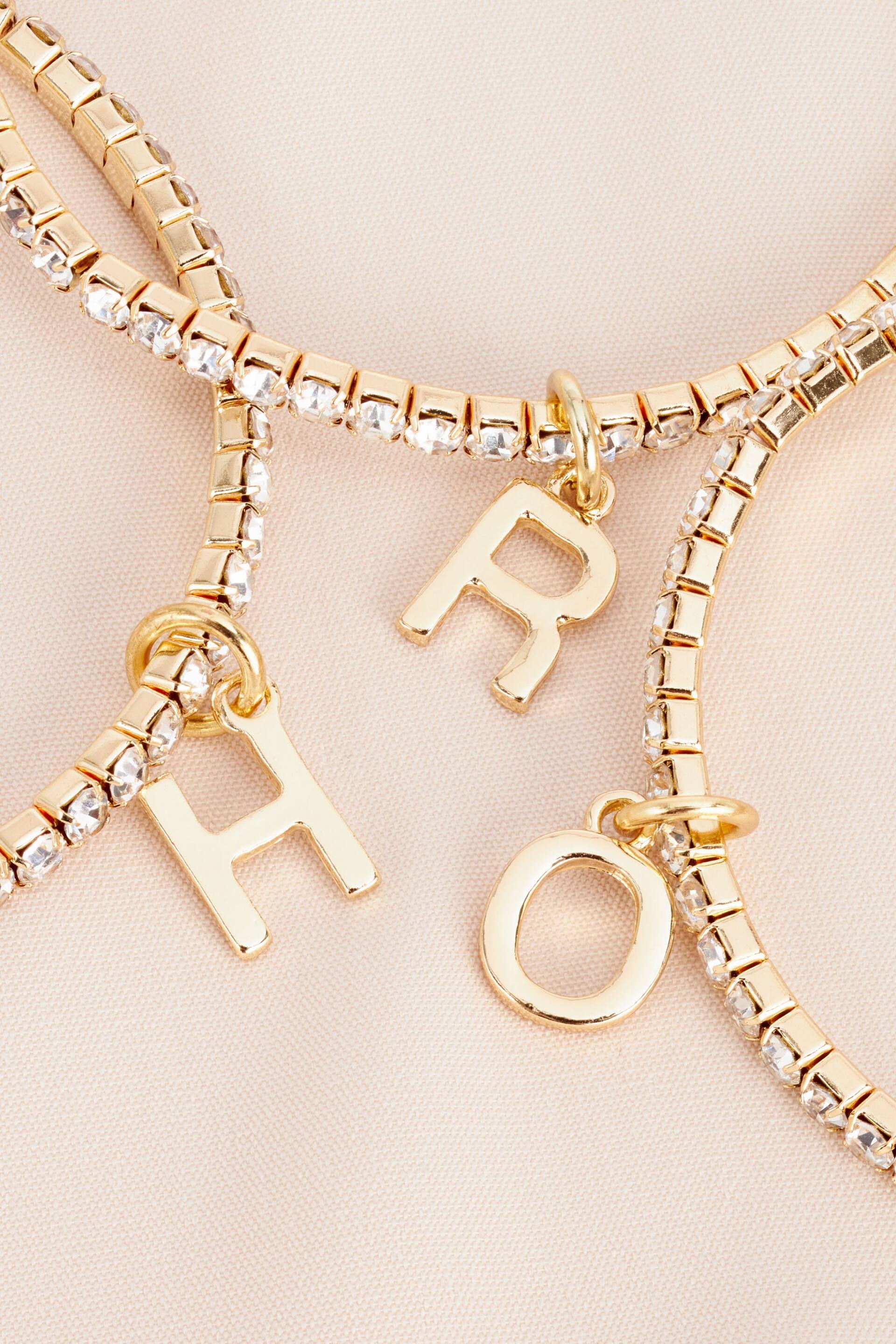 Gold Tone H Initial Bracelet - Image 3 of 4