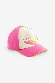 Little Bird by Jools Oliver Pink Happy Rainbow Baseball Cap - Image 4 of 5