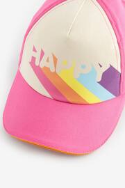 Little Bird by Jools Oliver Pink Happy Rainbow Baseball Cap - Image 5 of 5