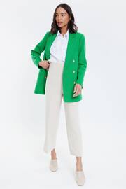 Threadbare Green Double Breasted Boucle Blazer - Image 4 of 5
