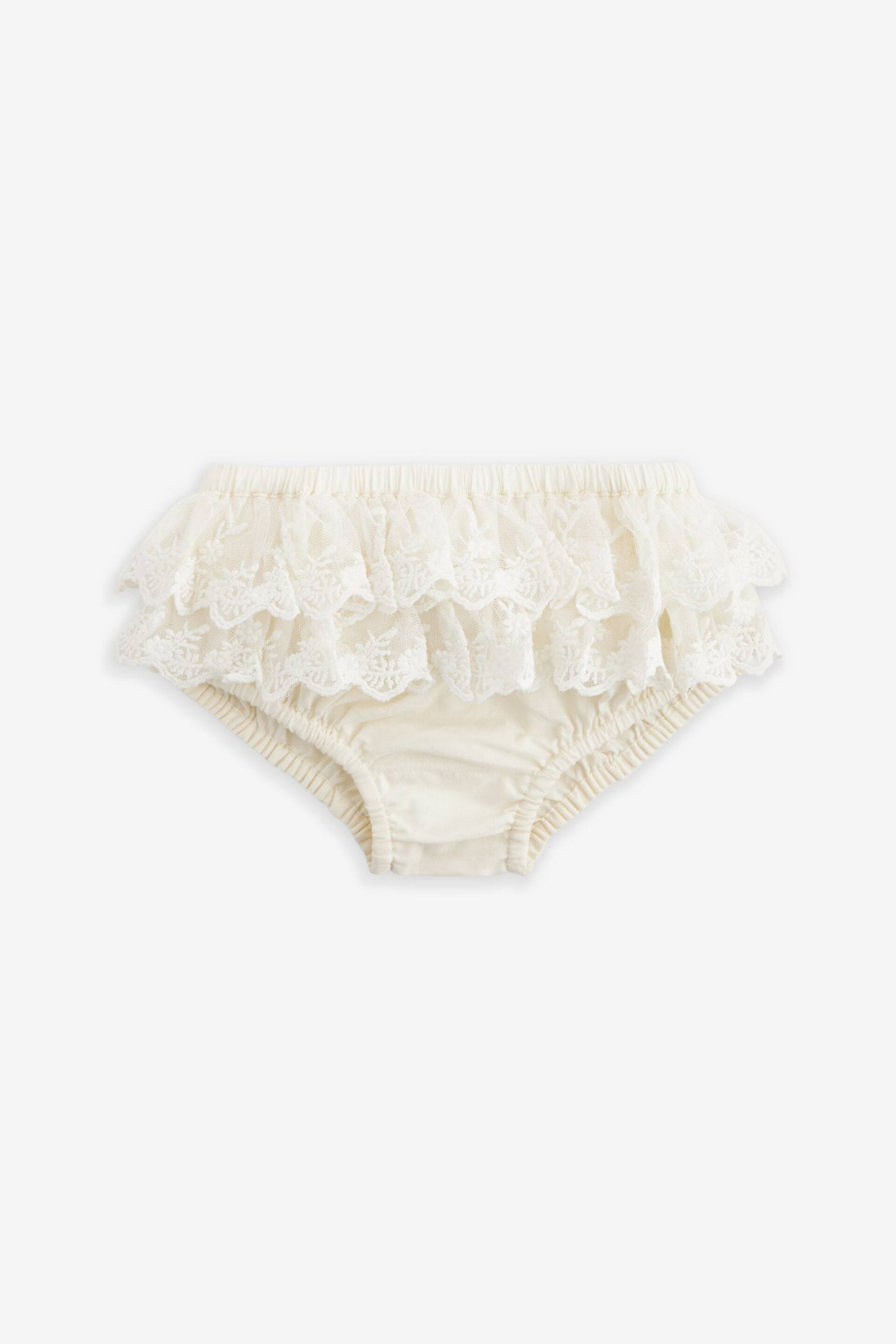 Cream Baby Lace Frill Knickers (0mths-2yrs) - Image 1 of 1