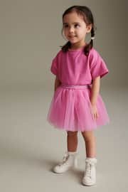 Bright Pink T-Shirt and Skirt Set (3mths-7yrs) - Image 3 of 7