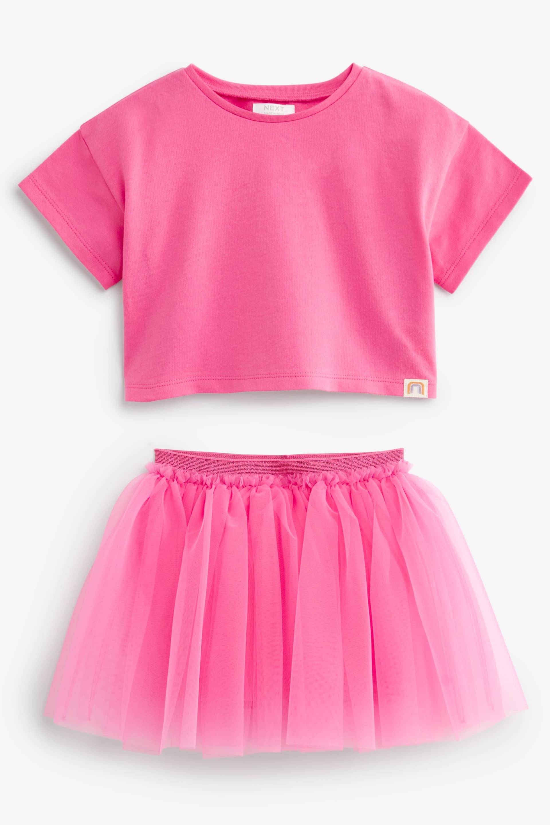 Bright Pink T-Shirt and Skirt Set (3mths-7yrs) - Image 5 of 7