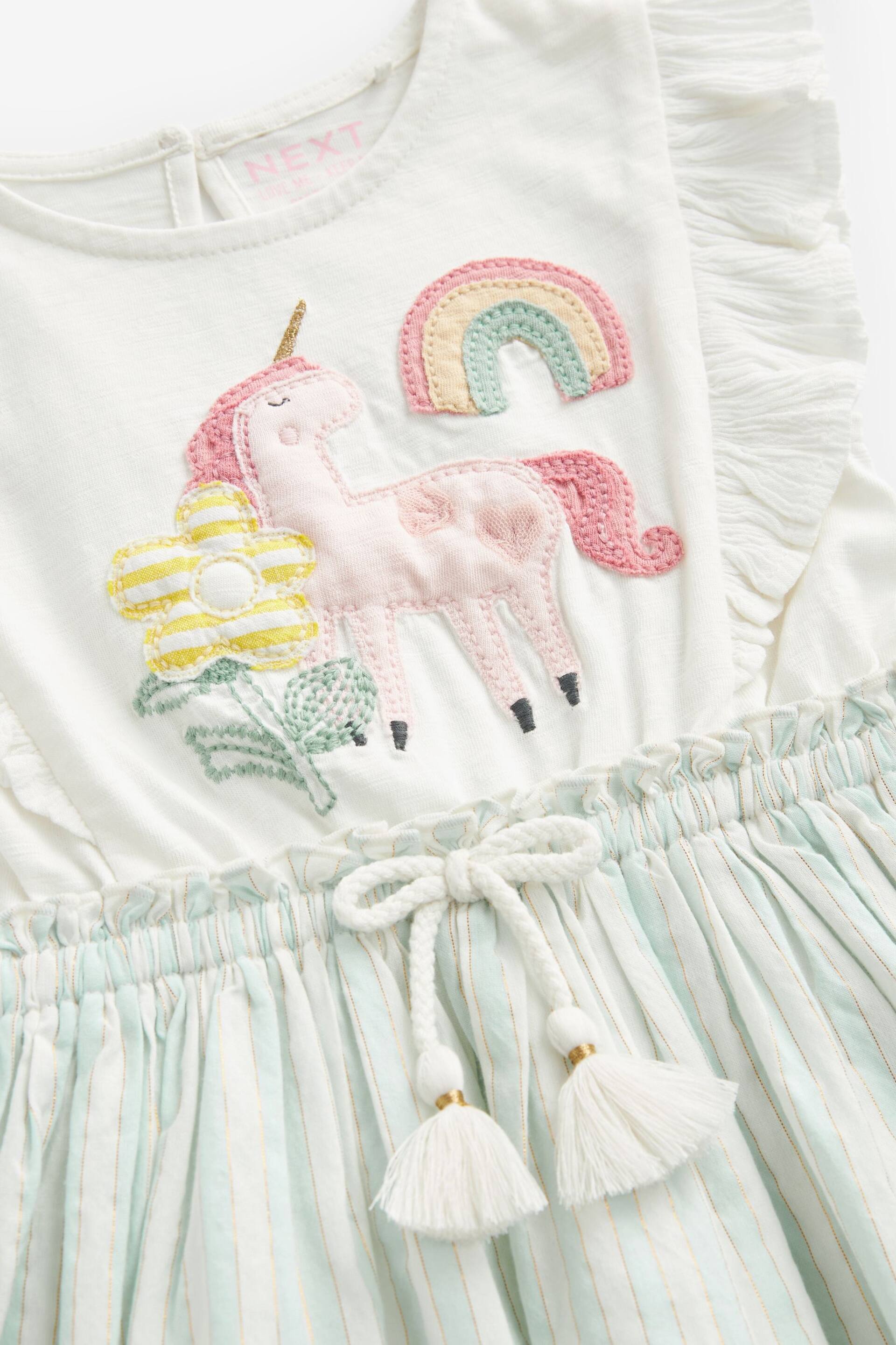 Blue Unicorn Frill Dress (3mths-7yrs) - Image 7 of 7