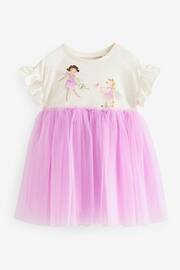 Bright Pink/White Mesh Dress (3mths-7yrs) - Image 6 of 8