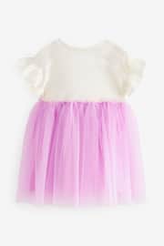 Bright Pink/White Mesh Dress (3mths-7yrs) - Image 7 of 8