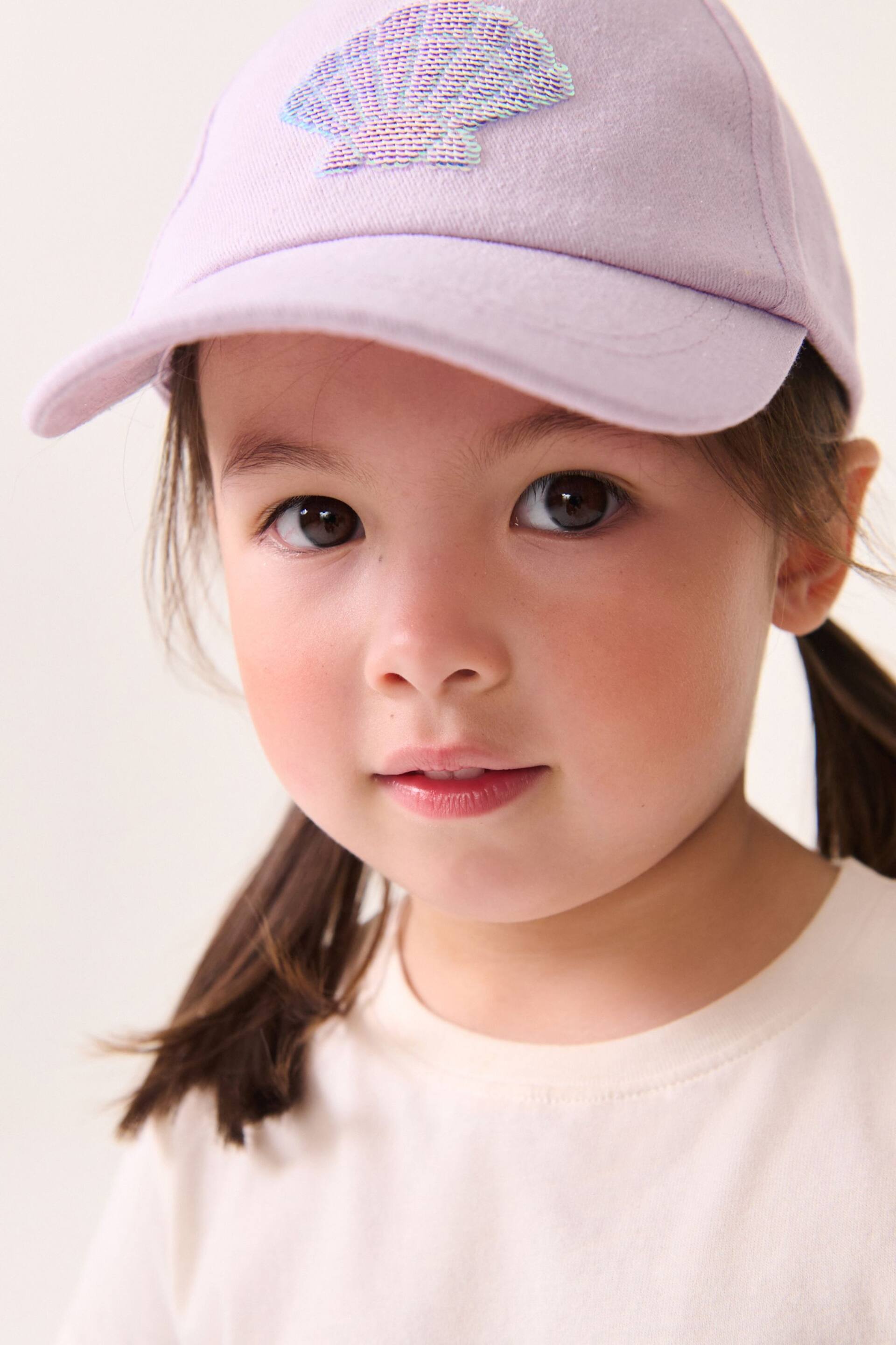 Pink Shell Sequin Cap (1-13yrs) - Image 1 of 3