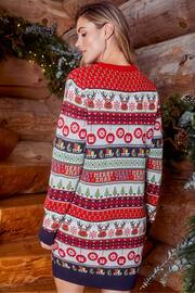 Threadbare Red Christmas Jumper Dress - Image 2 of 3