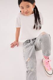 Grey Distressed Mom Jeans (3-16yrs) - Image 4 of 7