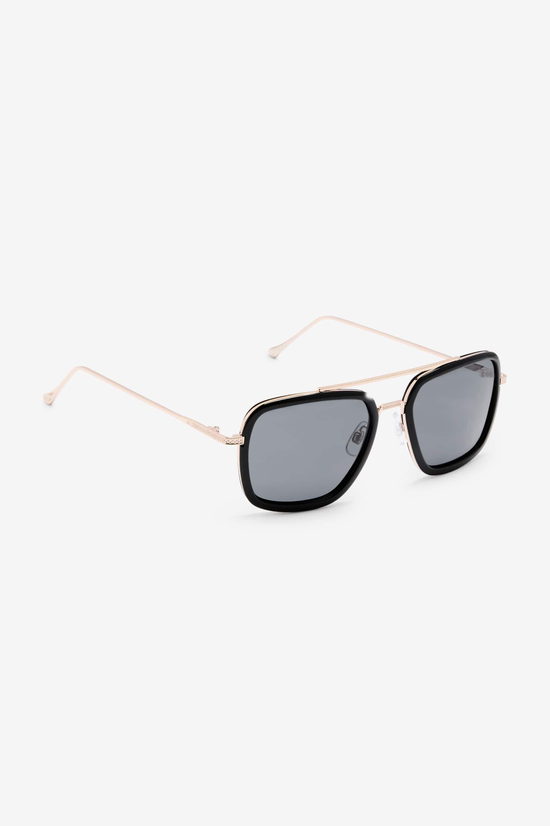 Black/Gold Navigator Polarised Sunglasses - Image 2 of 4