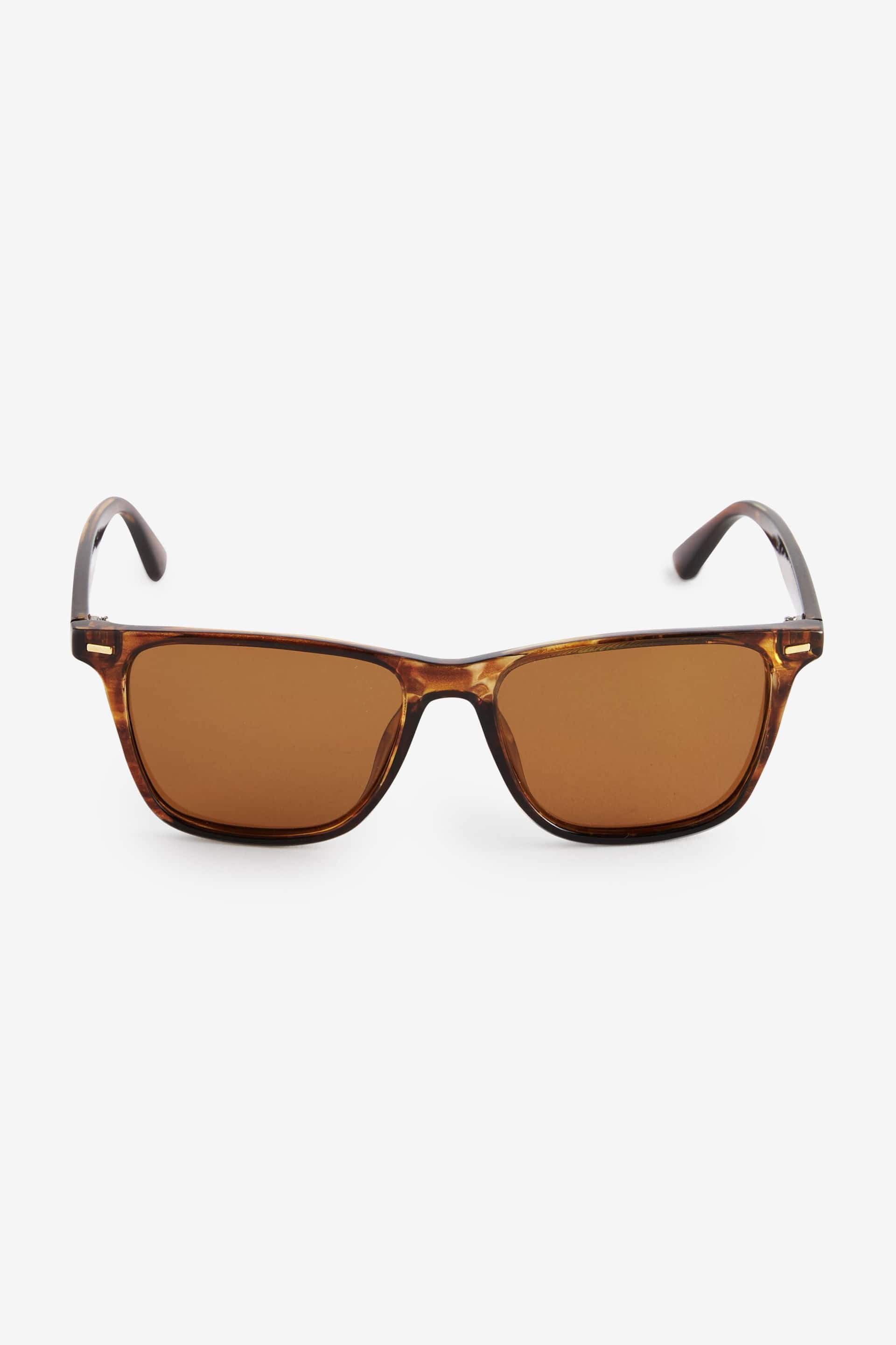 Brown N Logo Wayfarer Polarised Sunglasses - Image 4 of 6