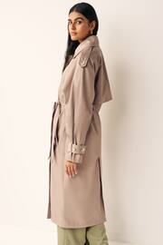 Neutral Shower Resistant Trench Coat - Image 2 of 8