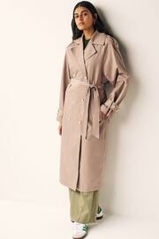 Neutral Shower Resistant Trench Coat - Image 3 of 8