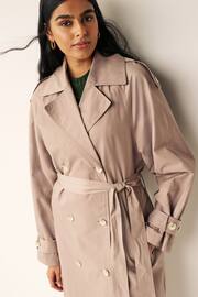 Neutral Shower Resistant Trench Coat - Image 4 of 8