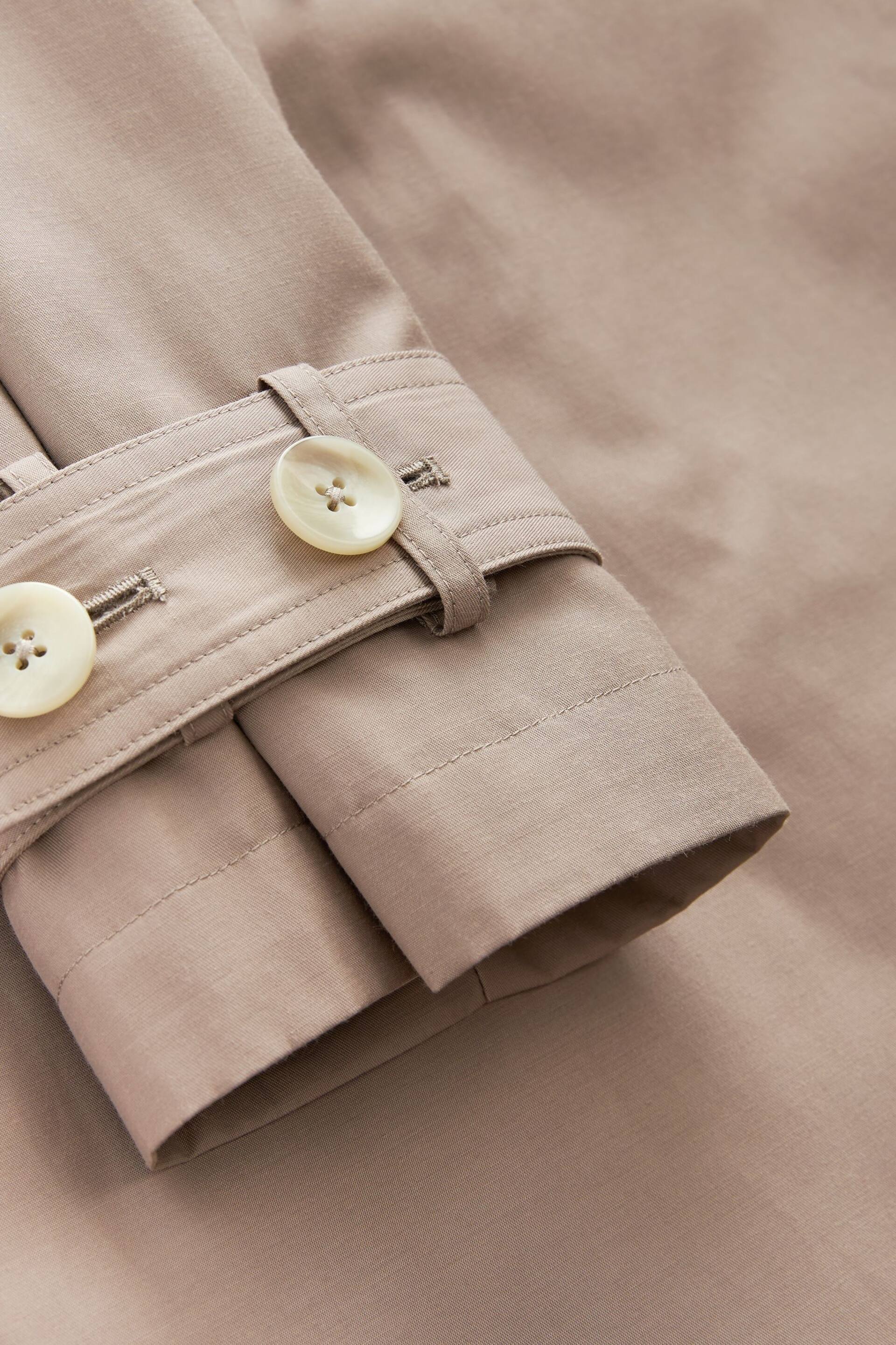 Neutral Shower Resistant Trench Coat - Image 7 of 8