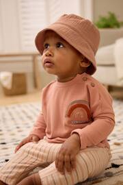 Tan Brown crinkle Baby Bucket Hat (0mths-2yrs) - Image 2 of 4