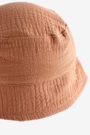 Tan Brown crinkle Baby Bucket Hat (0mths-2yrs) - Image 4 of 4