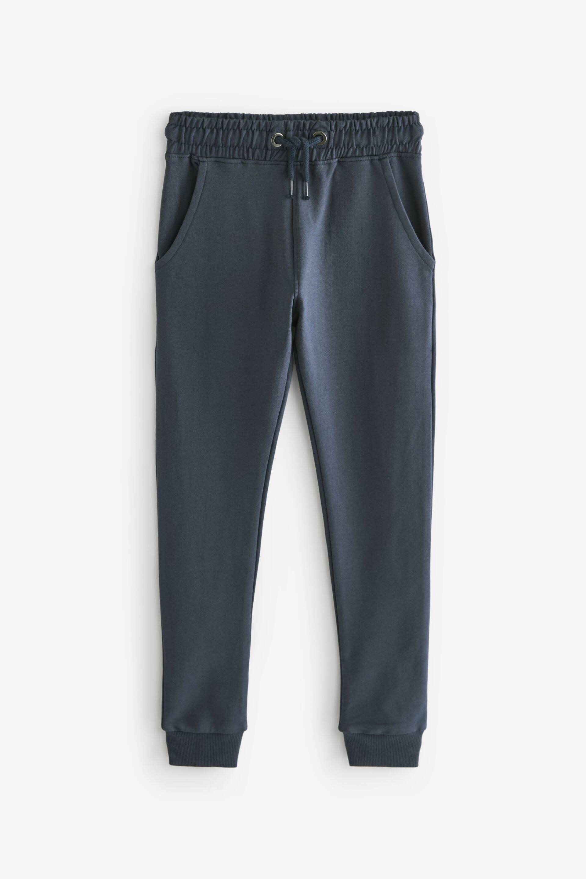 Navy Blue Longer Length Skinny Fit Joggers (3-16yrs) - Image 1 of 3
