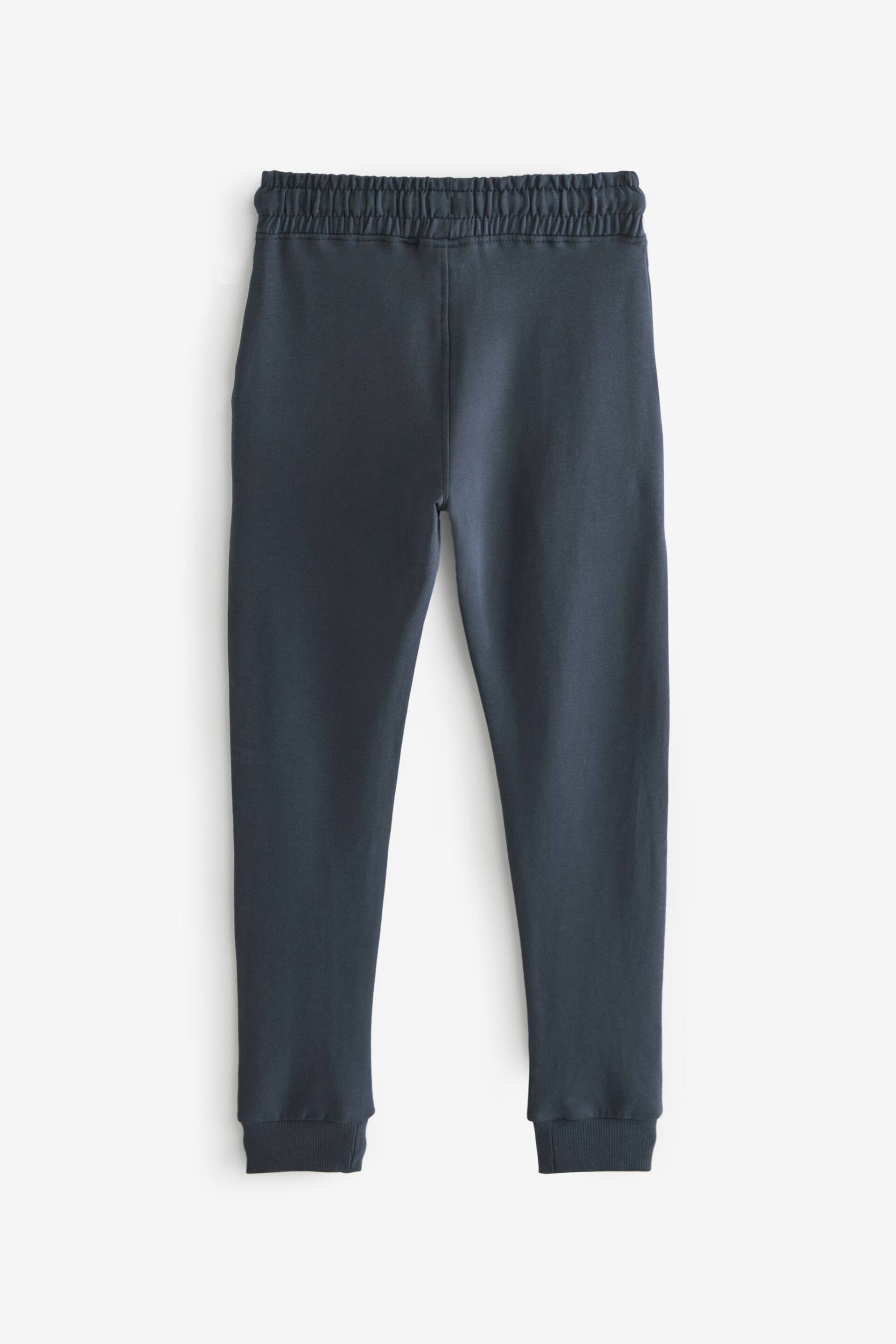 Navy Blue Longer Length Skinny Fit Joggers (3-16yrs) - Image 2 of 3