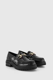 Office Black Franks Patent Leather Chunky Snaffle Loafers - Image 2 of 4