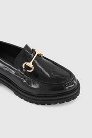 Office Black Franks Patent Leather Chunky Snaffle Loafers - Image 4 of 4